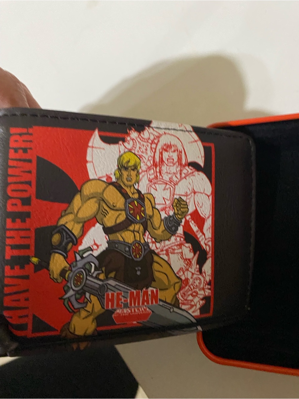 Mattel He-Man Graphic Money Clip Wallet - Red, Black & Yellow